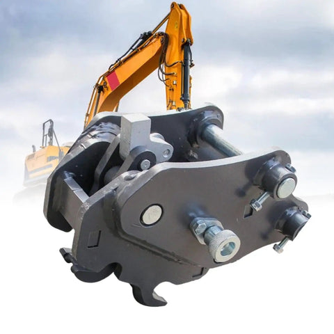 Mechanical Quick Hitch System for Mini Excavator 0.5 to 3 Ton, showing front view with attachment mechanism.