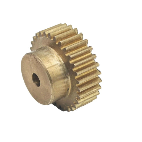 Beefy 0.7 Module Copper Spur Gear With 41 Teeth For Mechanical Transmission And Pinion Shaft 30.1mm Diameter 16mm Bore 12mm Thick