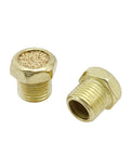 Four Piece Sintered Bronze Breather Vent Kit One Eighth Inch NPT For Single Acting Cylinders Or Valves Durable Quiet Venting Solution