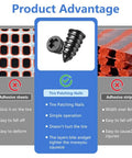 Roadside Ready Tire Repair Kit With Screw In Tubeless Plugs In 2 Sizes, Includes Screwdriver, Universal Tool, Product Advantage Display