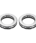 Pair of chrome steel thrust ball bearings (51108): 40mm bore, 60mm OD, 13mm thick, ABEC5.