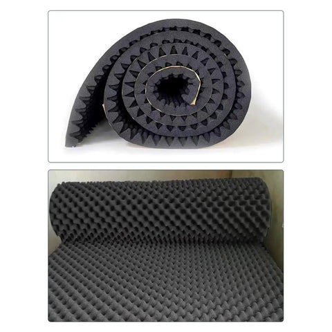 Premium Self Adhesive Egg Crate Acoustic Panels For Walls High Density Fireproof Sound Insulation Foam Roll noise cancelling grey rolled up