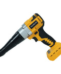 Cordless Rivet Gun For 1/8 Inch, 5/32 Inch, And 3/16 Inch Rivets, Brushless Pop Rivet Tool Kit, Electric Rivet Gun That Fits DeWalt 20V Max Battery, Tool Only No Battery, Heavy Duty Construction, Smooth Operation, Long-Lasting Motor on a white background.