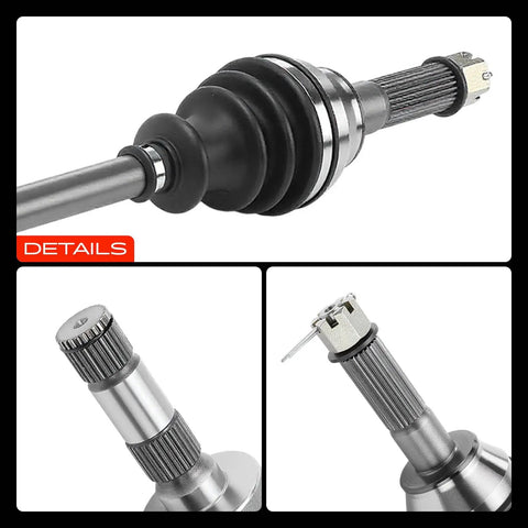 Close-up of Pair Rear CV Axle Shafts For Polaris Ranger 500 2007 2009 700 2007 800 2010 2017 6x6 Crew 700 XP 700 details