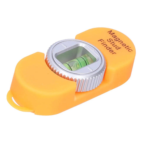 Vistreck Magnetic Stud Finder with Level Gauge for Easy Metal Detection, orange color, compact design, featuring a level gauge.
