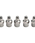 Top 10 Piece Stainless Steel Grease Fitting Kit With Straight Design 201 Metal 18-28 Thread Rust Proof Oil Nipples For Car Machinery And Hardened Bearings Maintenance Work, five fittings