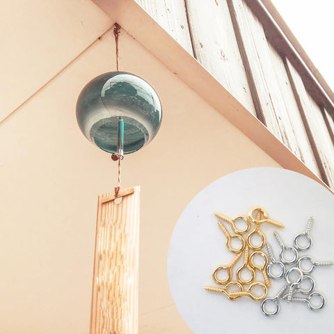 Must Have Gold And Silver Screw Eye Pins Set For DIY Jewelry Making And Craft Projects, 400 Small Eyelet Pins in use with wind chime