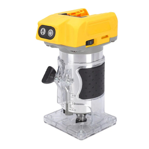 Cordless Wood Router With 800W Brushless Motor, 5 Speed Settings, clear base, compatible with DCB201 DCB203 DCB204 Batteries