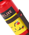 Badass Scale RC Car Mini Fire Extinguisher Decor Gadget With Plug And Play Sticker Mounts Vivid Simulation Detail For Axial SCX10 WPL MN Series Ride Ready Red Upgrade close-up view of detailed extinguisher prop.
