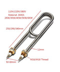 Universal Immersion Heating Element 110V 220V 380V 2KW 3KW 6KW Copper Thread M16 M18 Spare Part for Machinery workshop use