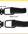 Universal Car Bumper Security Hook Lock Clips Quick Release Fasteners 105x33mm 2 Pack shown with dimensions