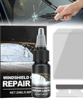 Windshield Crack Repair Kit for Cars, Easy DIY Glass Repair Fluid Resin to Fix Chips and Small Cracks in 20 to 30 Minutes, Upgraded 2025 Windshield Repair Tool Set with resin bottle, applicator, and razor blade.