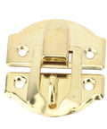 Gold vintage hasp latch lock set, rustproof zinc alloy and iron construction with glossy finish, suitable for jewelry boxes and cabinets.