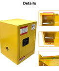 Heavy Duty Flammable Storage Cabinet With Adjustable Shelves Explosion Proof Hazmat Locker For Home, Workshop, And Industrial Use
