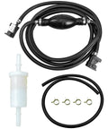 10Ft 5 Sixteenth Inch Outboard Fuel Line Kit With Primer Bulb And Tank Boat Ready Quick Female Connector Fits Yamaha Johnson Mercury Outboard 4 HP To 200 HP Includes NBR Lines And Fuel Filter
