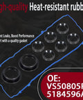 3.6L High Performance Valve Cover Gasket Set Plus Intake Manifold Gasket Kit For 2011 To 2020 Chrysler 200 300 Dodge Challenger Jeep Cherokee Wrangler Ram V6 Engines heat-resistant rubber gaskets