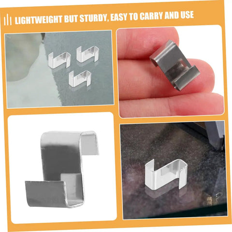 100 Pcs Stainless Steel Z Shape Greenhouse Clips For Glass Pane Fixing, Rust Resistant Durable Clamps For Windows And Doors, Windproof Protection, Easy DIY Repair Kit For Greenhouses