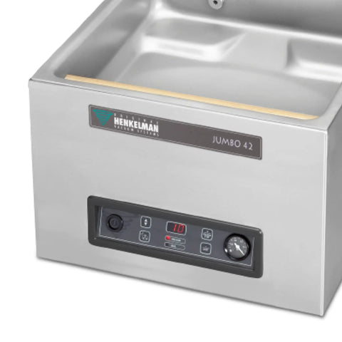 Top Shelf Countertop Vacuum Sealer Machine With Double Wire Seal For Commercial Food Preservation Freshness Locker Business Powerhouse Pro Level Packaging Setup Rock Solid Reliability Guaranteed, stainless steel design with control panel.