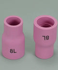 Long Size TIG Gas Lens Alumina Nozzle Ceramic Cup Set For PTA DB SR WP Welding Torches 53N61SL Eight L pink nozzle cups