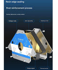 Heavy Duty Welding Clamps With Multi Angle Precision Positioning For Right Angles And Bevels Made From Thick Steel Plates For Ultimate Durability and Stable Grip on complex joints with rivet reinforcement.
