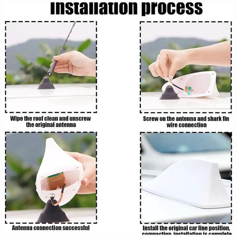 Installation steps for Shark Fin Antenna Cover For Chevy Traverse 2018 To 2025 SUV Roof Cap Waterproof Dustproof Sunproof Shark Fin Style Decoration Street Ready Car Exterior Accessory