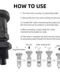 No Sweat Plug And Play Push Fit Ball Nose Spring Plunger M20x1.5 Carbon Steel indexing pin usage guide with illustrations.
