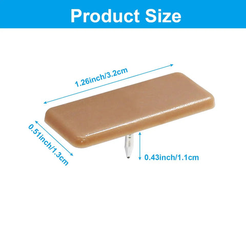 Plastic Nail In Drawer Slides 30 Pack Tack In Glide Replacement Heavy Duty Smooth Motion For Dresser Cabinet Desk Nightstand Easy DIY Fix To Make Stuck Drawers Glide Like A Champ, brown glide size 1.26x0.51x0.43 inches.