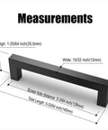 Matte Black Stainless Steel Cabinet Pulls 25 Pack Five Inch 128mm Durable Rust Resistant Finish Dope Sleek Modern Hardware