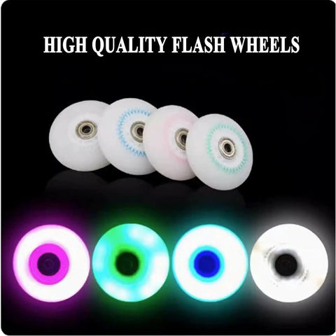 Inline Skate Wheels 72mm 76mm 80mm 90A Hardness 8 Pack With Bearings For Outdoor And Indoor Use White Durable PU Replacement Wheels