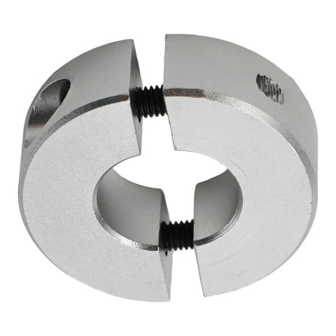 Heavy Duty Aluminum Alloy Double Split Shaft Collar 30mm Anodized Clamp Holds Secure On Soft Shafts And Low Load Tasks Rock Solid Stops Slipping Big Time Reliable Choice For Mechanics Who Skip Junk Items Breaking Under Pressure., 30mm aluminum alloy split shaft collar, front view