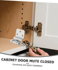 Unomor 8-pack self-closing inset cabinet hinges for kitchen and bathroom cabinets, brass finish
