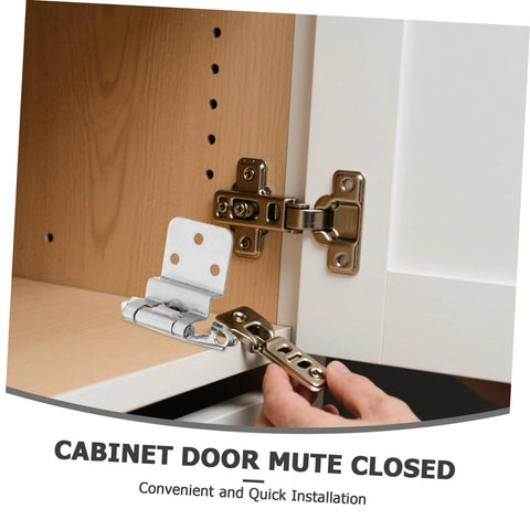 Unomor 8-pack self-closing inset cabinet hinges for kitchen and bathroom cabinets, brass finish