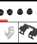 A-Premium Rear Disc Brake Hardware Kit For Toyota RAV4 Models 2013 To 2018 Gas Or Hybrid FHEV Ensures Smooth Stopping Power And Reliable Brake Function With Easy Install And Long Lasting Quality, dust boots and clips