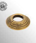 Aluminum Escutcheon Plate 3.13 Inch Outer Diameter Radiator Flange With Lacquered Antique Gold Finish, triple rope design