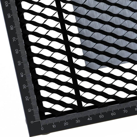 Skouphy honeycomb laser bed for Falcon A1 with aluminum panel; black honeycomb grid and ruler scale