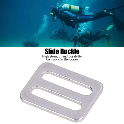 Heavy Duty Adjustable Buckle Fasteners 316 Stainless Steel Webbing Sliders Strap Keepers With Quick Release Clips 1 Inch Wide 10 Pack