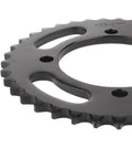 Close-up of rear sprocket from 428 Chain Sprocket Kit With Front 16T 17mm Bore And Rear 37T Sprockets Plus Chain Breaker For Chinese 50cc To 190cc Pit Dirt Trail Quad ATV Motor Bikes
