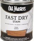 Top Drawer Cedar Wood Stain Quart, Fast Dry Blend Makes Application No Sweat, high impact color in a quart can for wood projects.