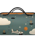 Cute Airplane Makeup Bag For Women With Hanging Roll Up Travel Organizer Featuring Cartoon Aircraft Design