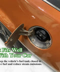 Locking Gas Cap With Key For Theft Prevention And Solid Seal shown installed on car