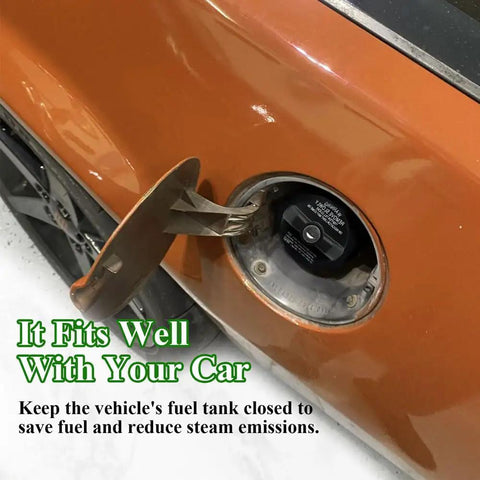 Locking Gas Cap With Key For Theft Prevention And Solid Seal shown installed on car