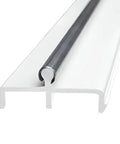 Premium Vinyl Sliding Door Track With Stainless Steel Cover For A Slick Glide On Patio And Sliding Glass Doors, side view