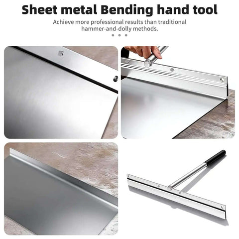 15.25 Inch Sheet Metal Hand Hemmer Built Tough Alloy Steel Hand Seamer With 1 Inch Fold Depth and PVC Grip displayed on table