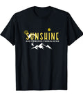 Sunshine Paragliding Paraglider T Shirt For Paramotor Pilots And Skydivers Lightweight Classic Fit Tee With Durable Double Needle Hem Great Gift For Paragliding Enthusiasts And Aerial Sports Lovers Black with mountain and sun graphic