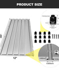 24 Inch By 12 Inch By 0.8 Inch Aluminum T Slot Plate For Machine Tool Tables Anodized 6061 Aluminum T Slot Fixture Plate With Three Mounting Options
