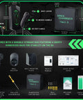 Portable Level 1 And 2 Ev Charger 40 Amp With Nacs Connector For Tesla, carrying case and accessories visual layout.