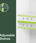 Adjustable shelves of 5 Tier Closet Organizer With Adjustable Shelves In Rich Espresso, Tall Bedroom Storage Rack.