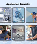 Application scenarios for Push To Connect Pneumatic Fittings: automation, workshop, painting, auto repair, dental equipment, woodworking.