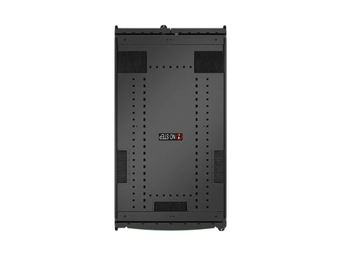 Top view of Rock Solid Floor Standing Server Rack Cabinet 48U Network Enclosure With Side Panels Black, revealing mounting features.
