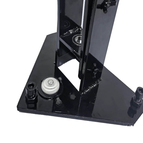 Close-up of Pool Fence Drill Guide with Bubble Level for No Guesswork Easy And Accurate Hole Drilling Keeps Holes Straight And Aligned.